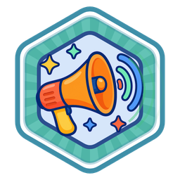 Megaphone badge, Silver tier