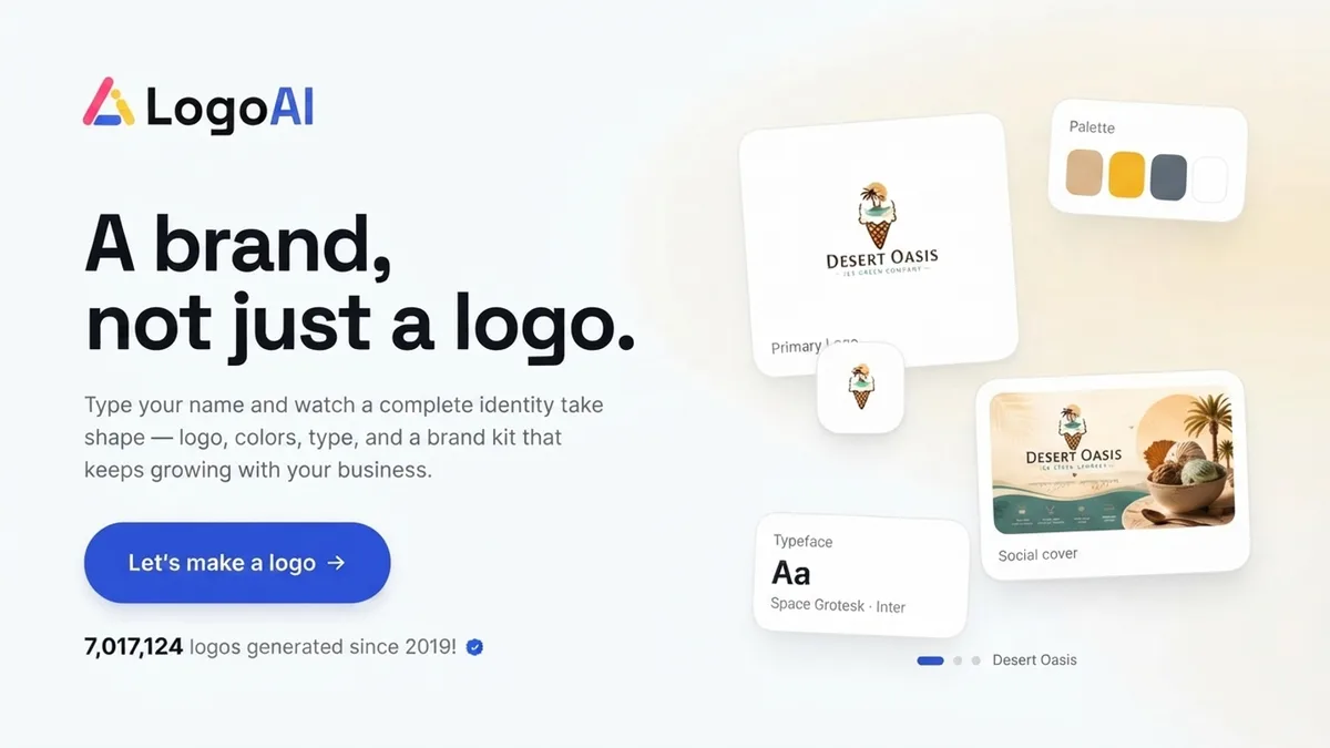 LogoAI homepage
