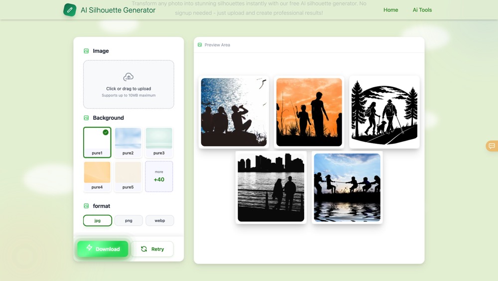Free AI Silhouette Generator app icon