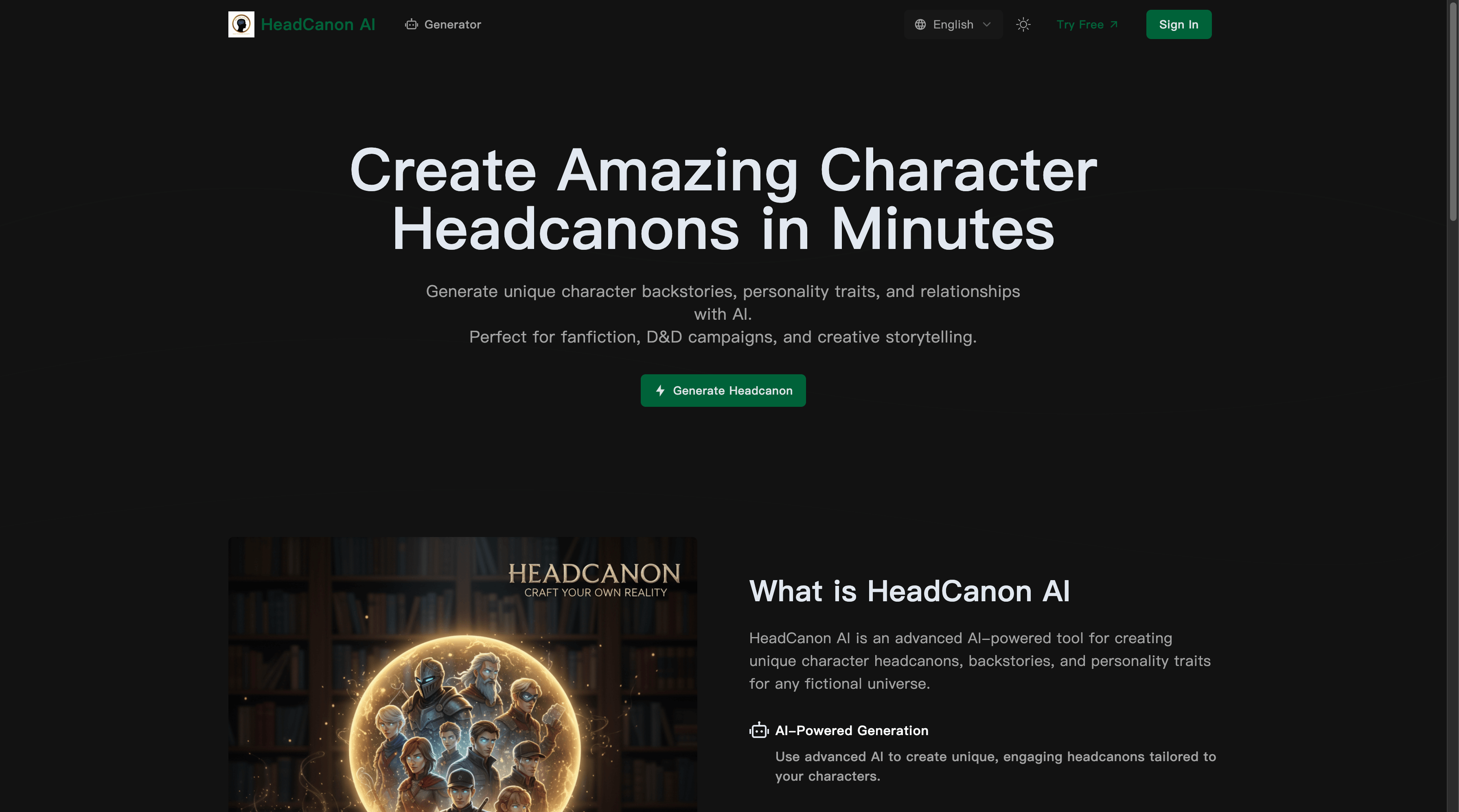 headcanonai app icon