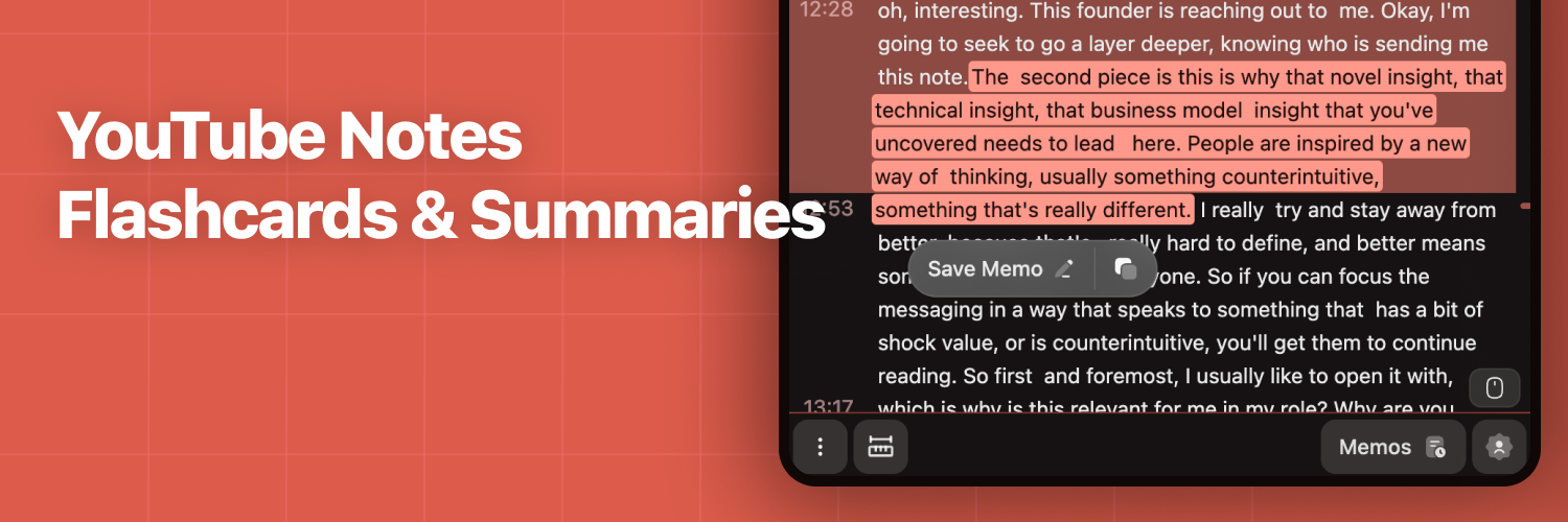 TubeMemo app icon