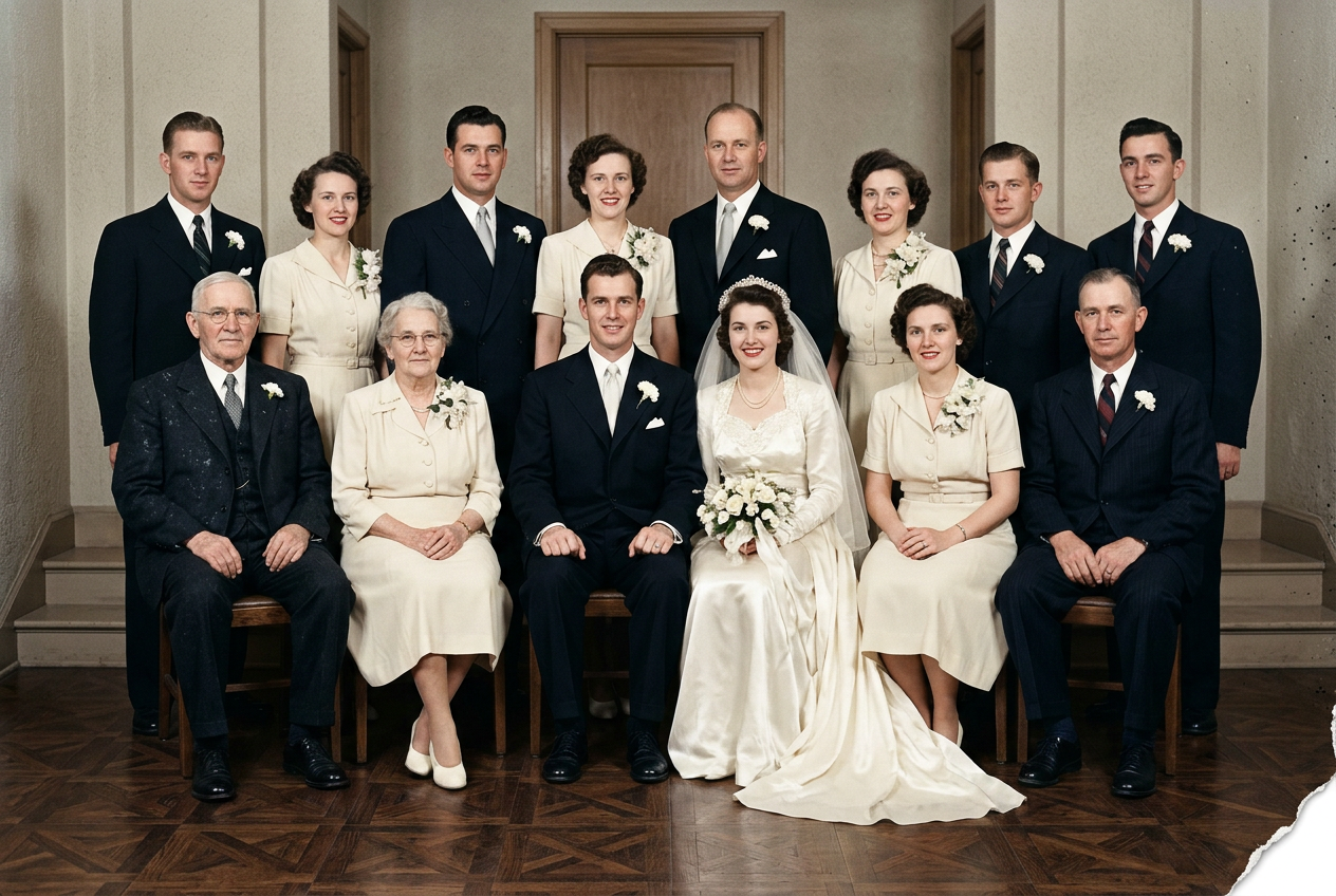 Example output generated from the "Upscale and restore an old photo honestly" prompt