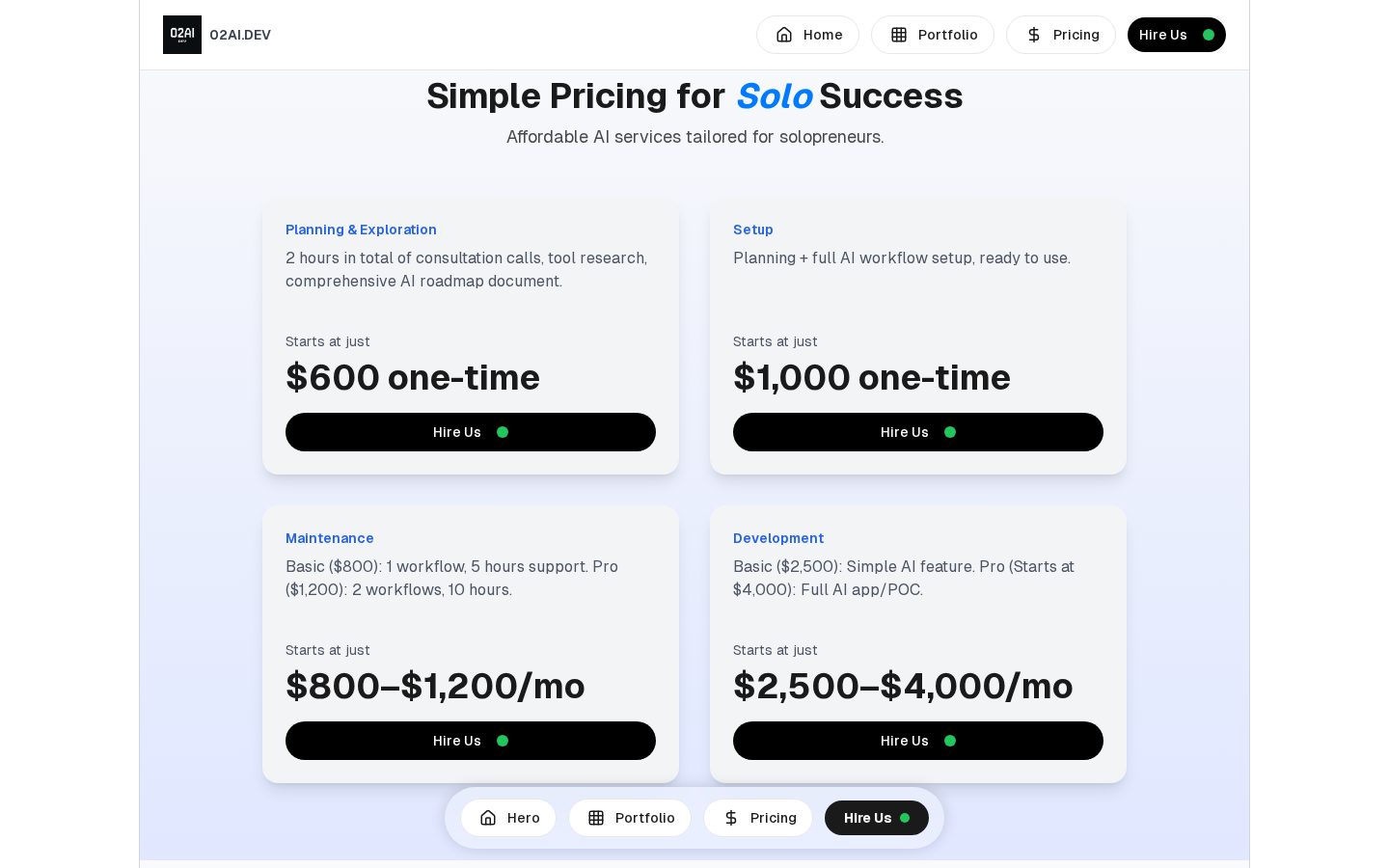 02AI.DEV Pricing