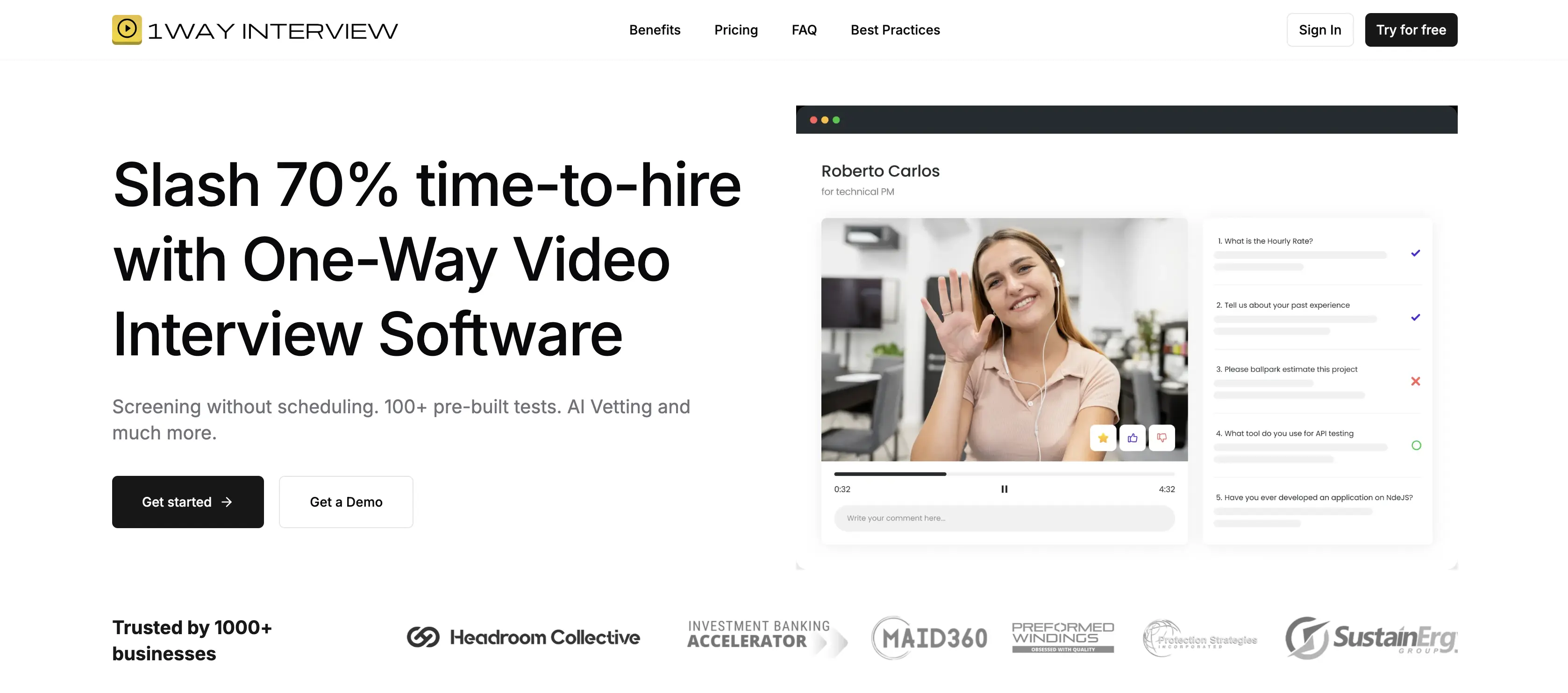 Homepage screenshot