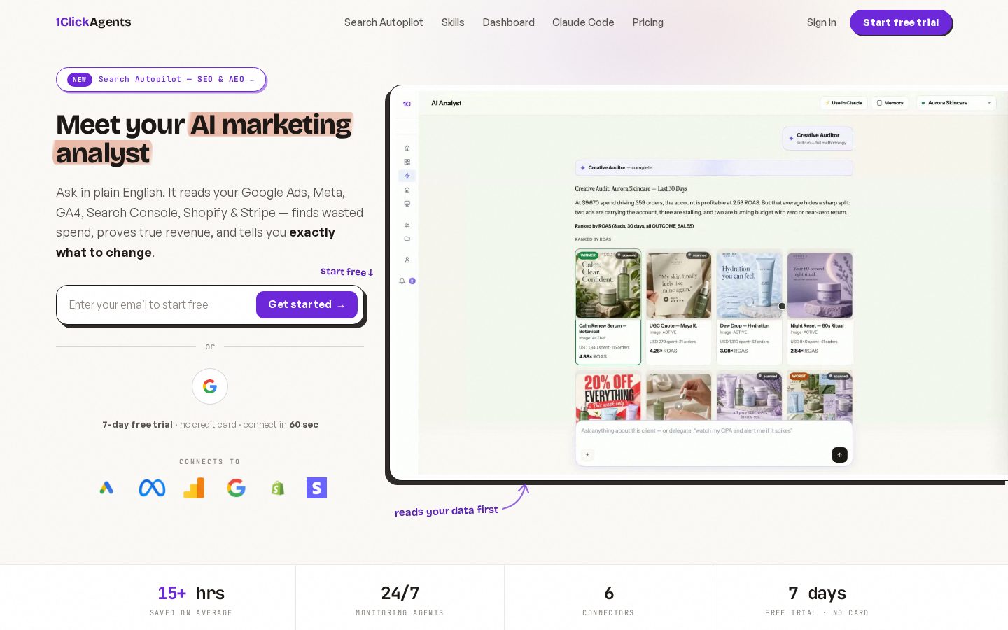 1Click Report Homepage