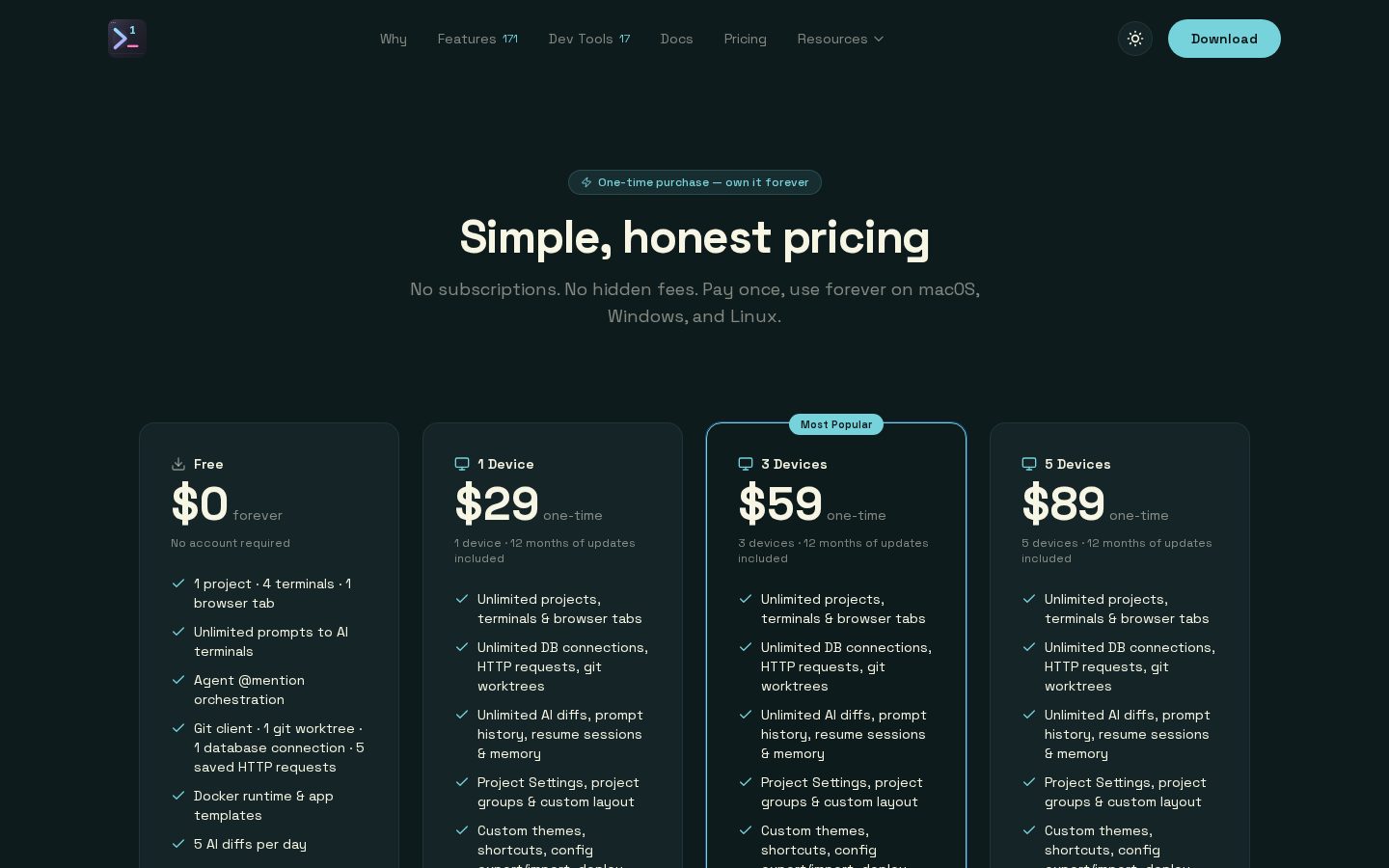 1DevTool Pricing