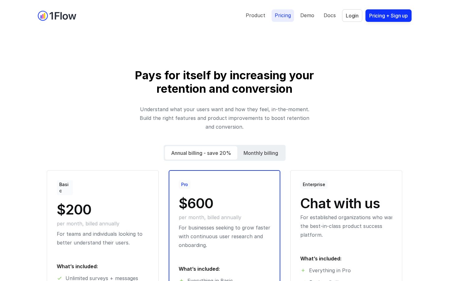 1Flow Pricing