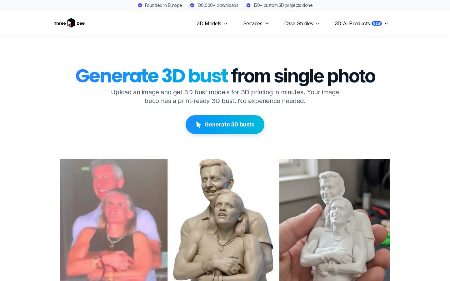 3D Bust Maker Homepage