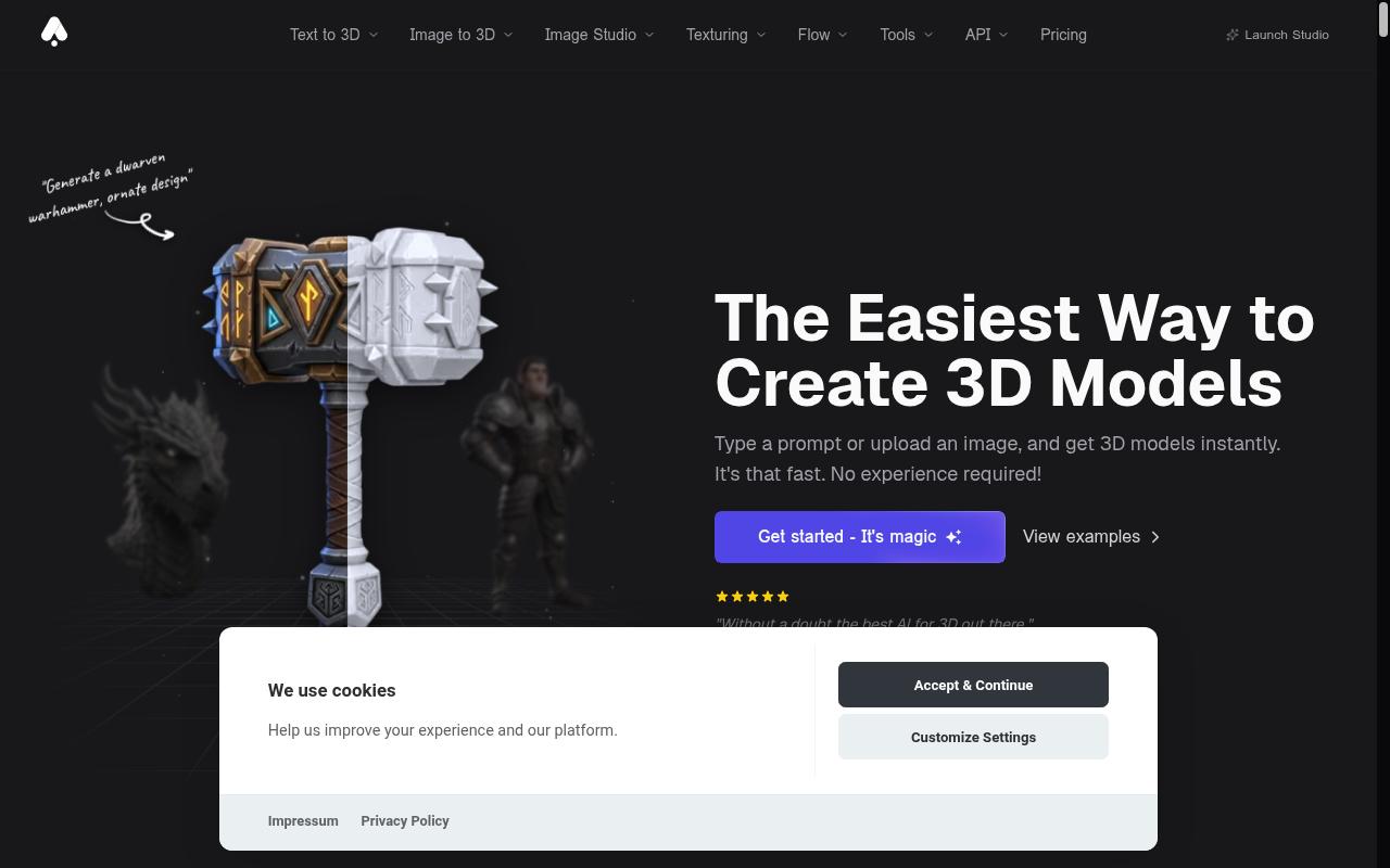 3DAIStudio Homepage