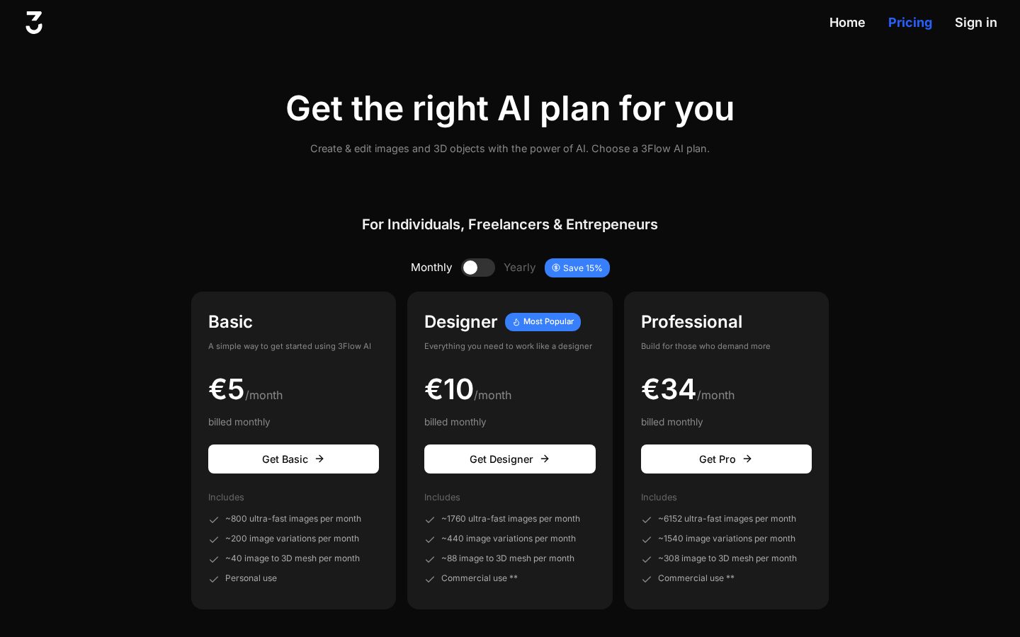3Flow AI Pricing
