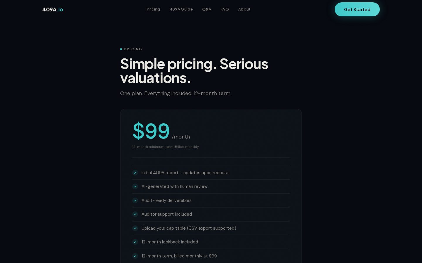 409A.io Pricing