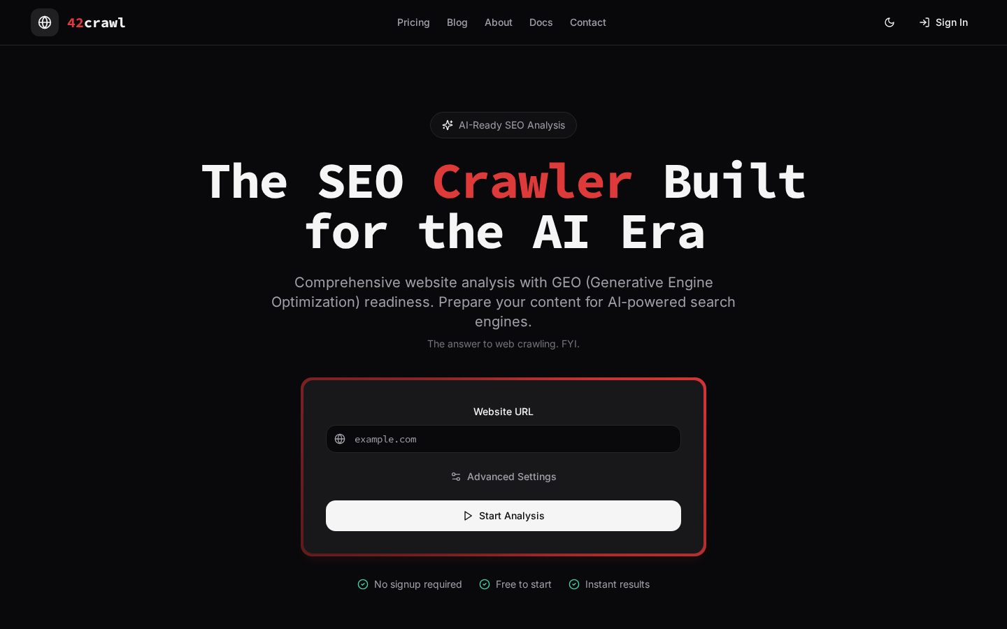 42crawl Homepage