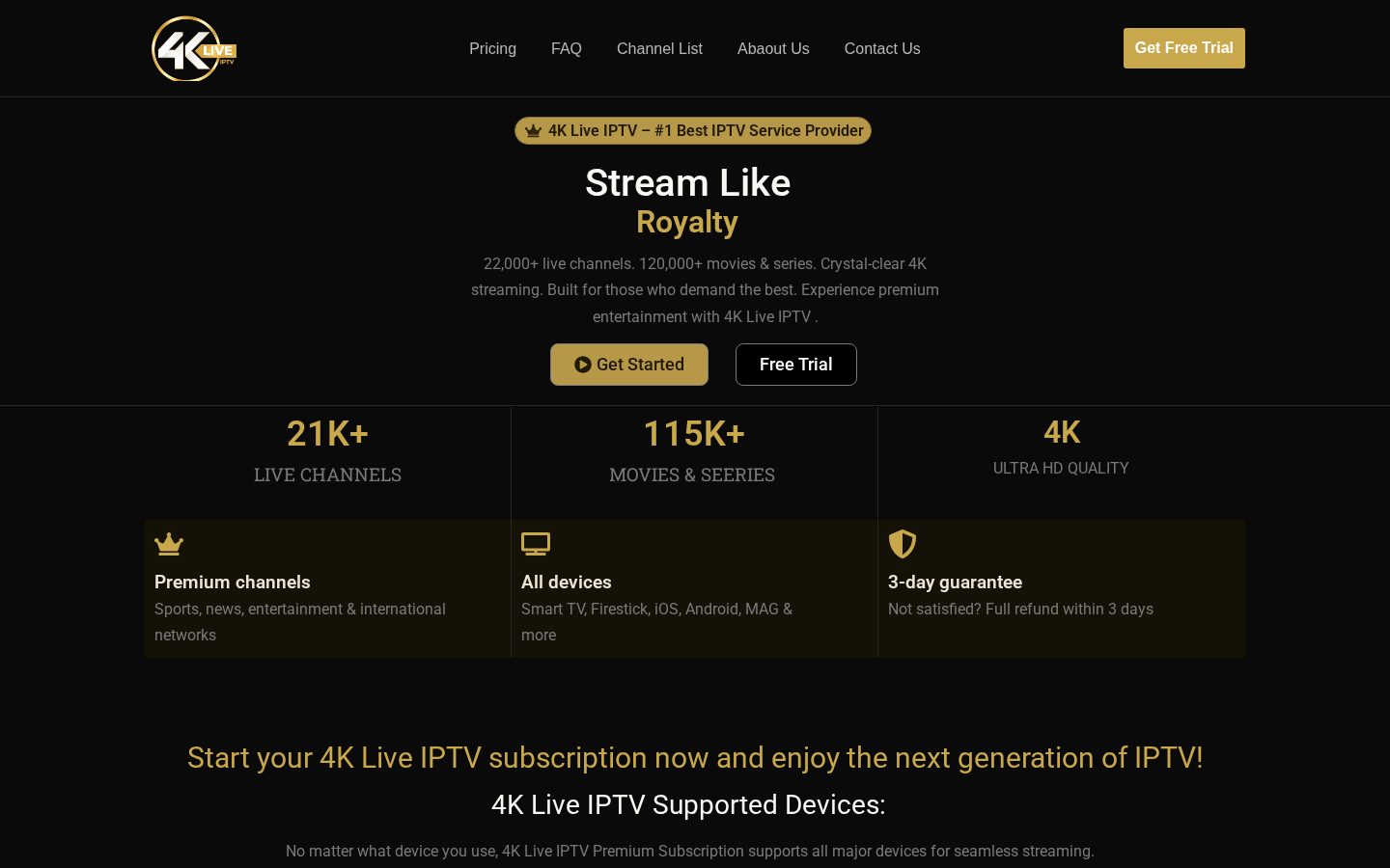 4Kliveiptv Homepage