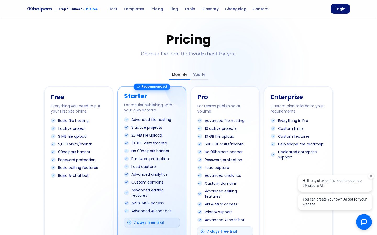 99helpers Pricing