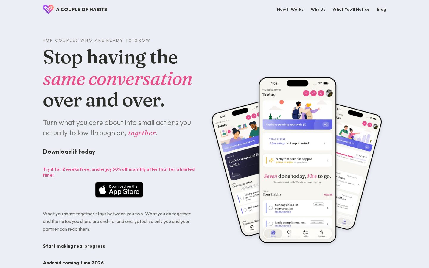 A Couple of Habits Homepage