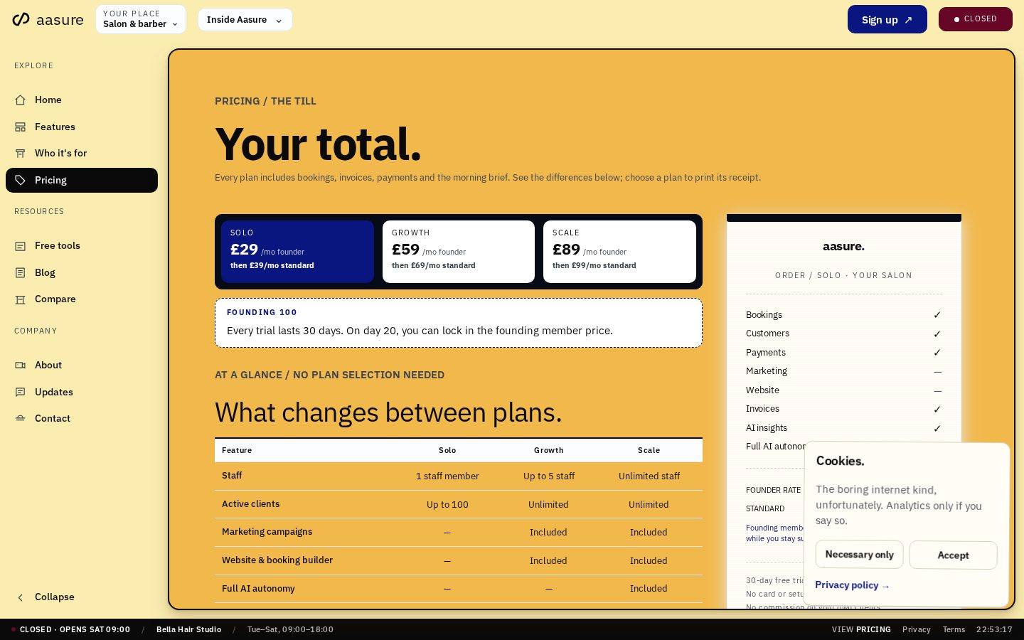 Aasure Pricing