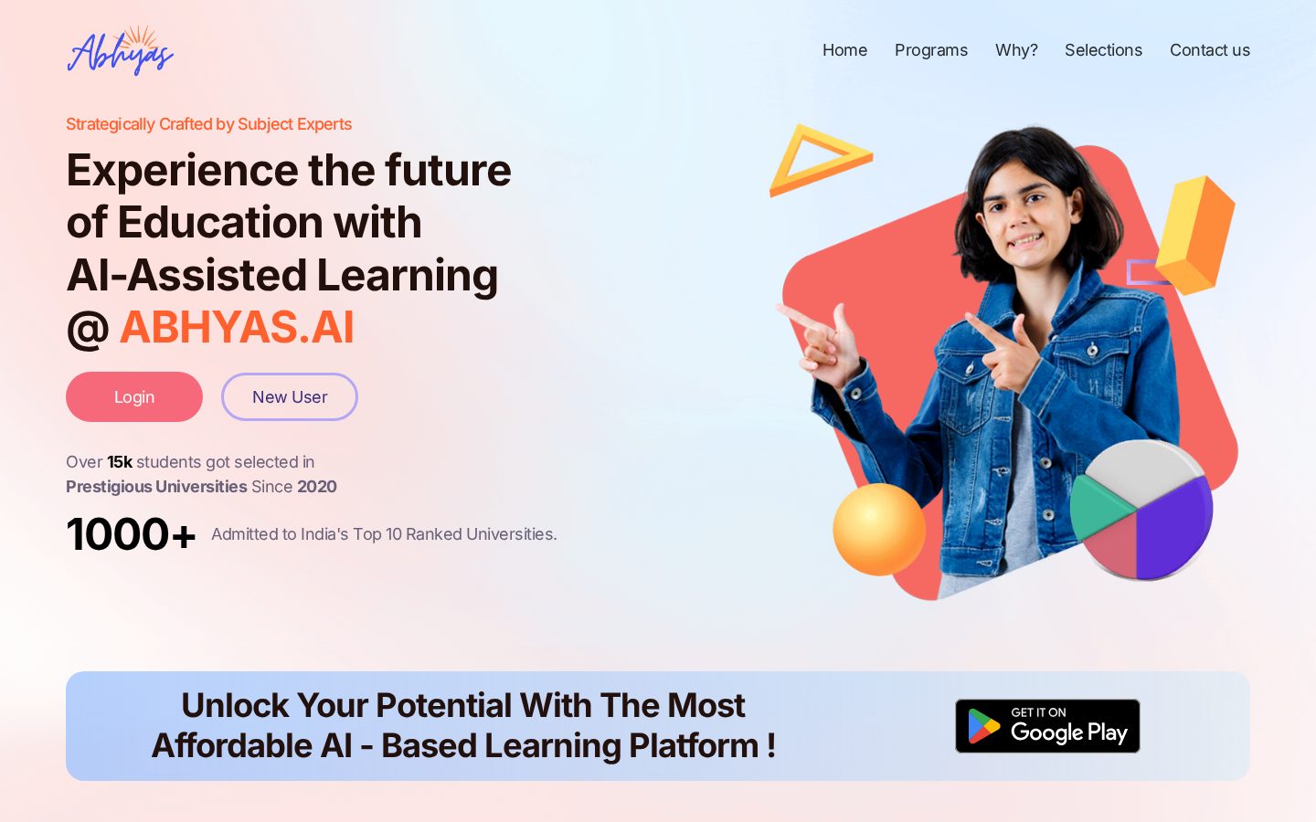 ABHYAS.AI Homepage
