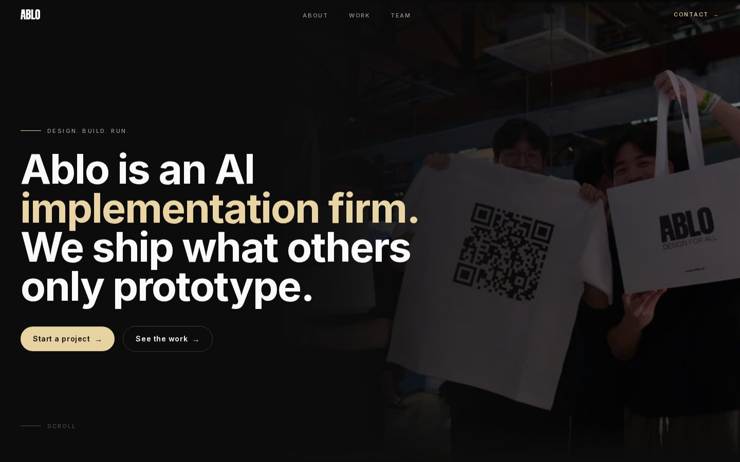 Ablo AI Homepage