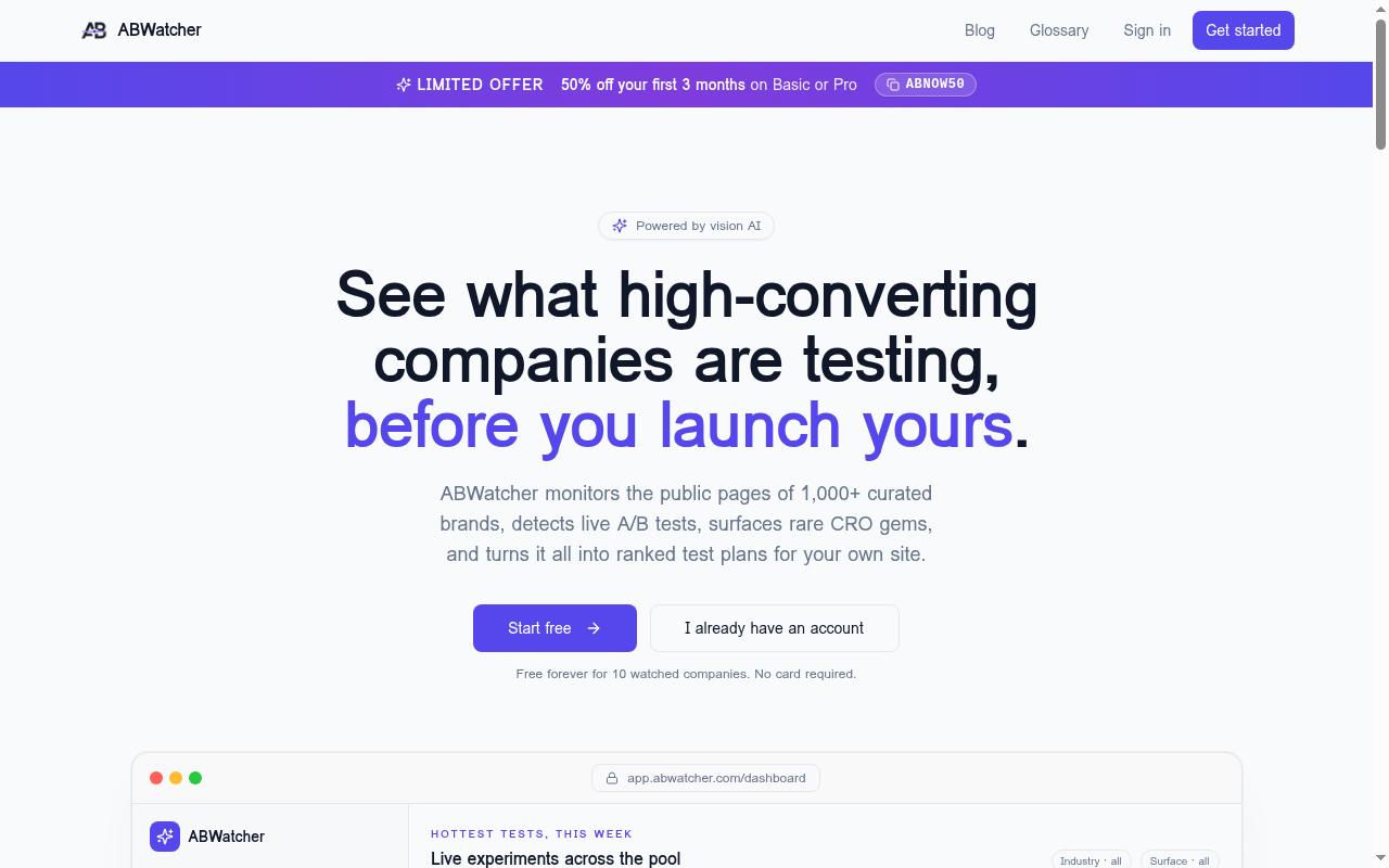 ABWatcher Homepage