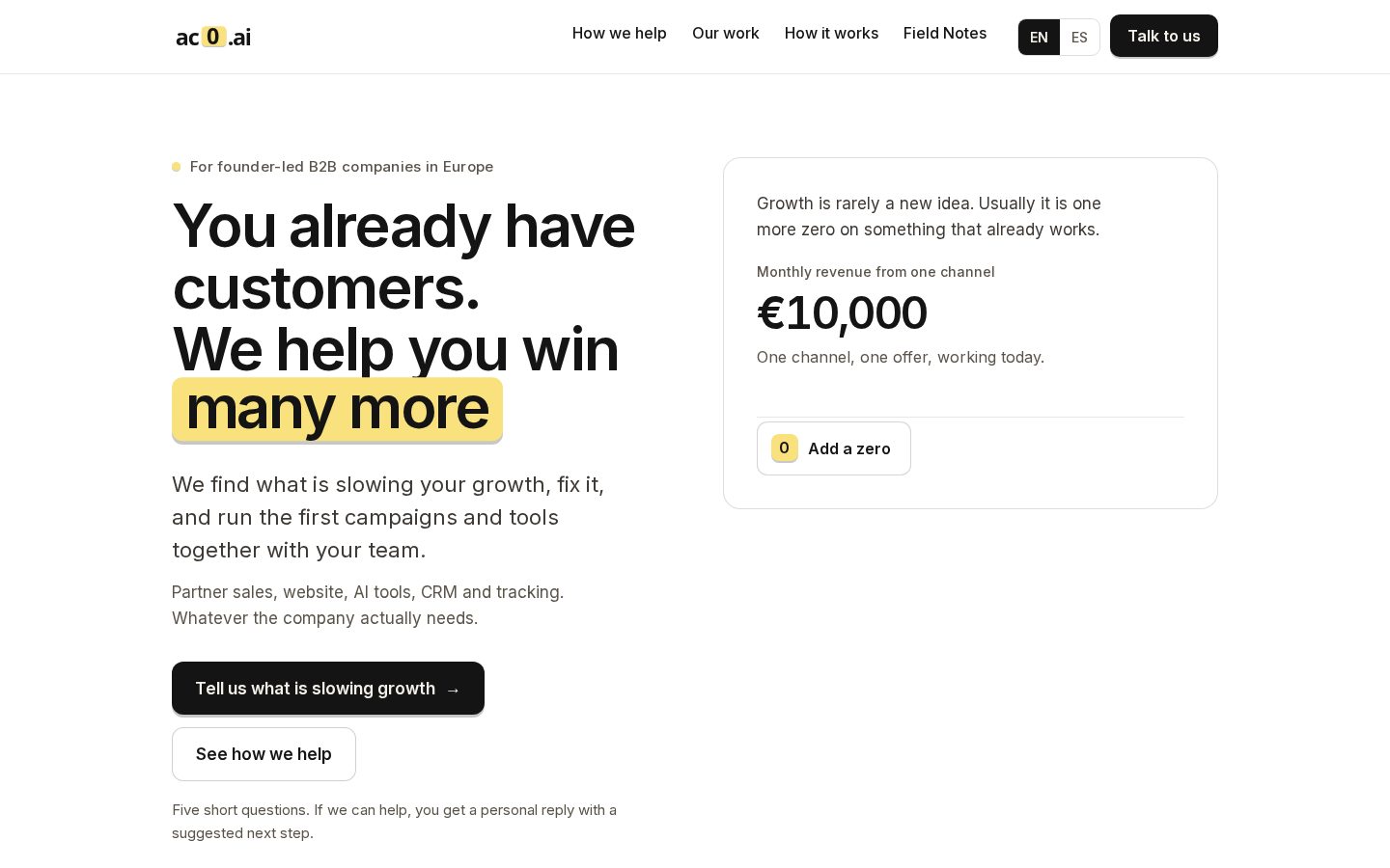 Ac0 AI Homepage