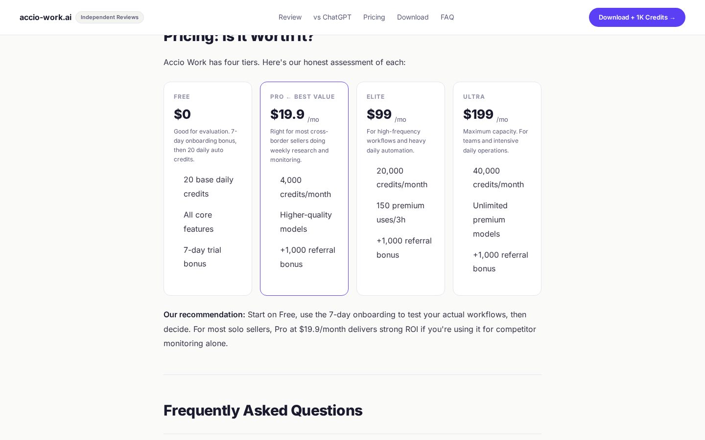 Accio Work Pricing