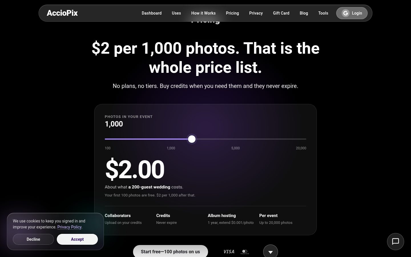 AccioPix Pricing