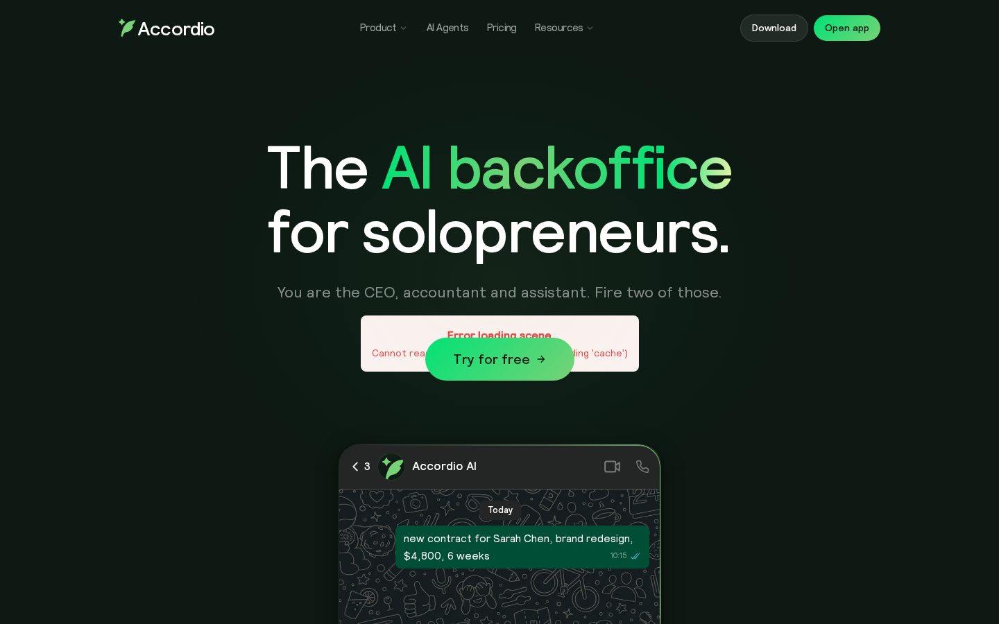 Accordio Homepage