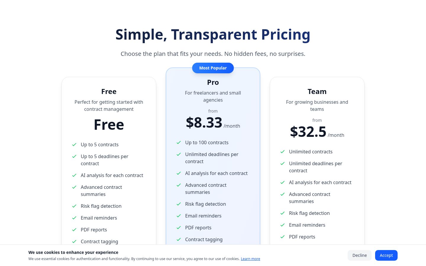 Accordo Pricing