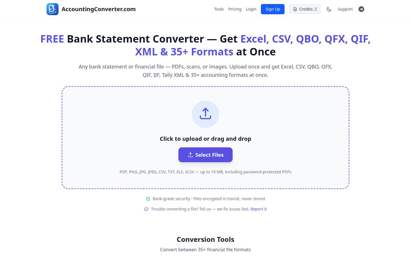 AccountingConverter Homepage