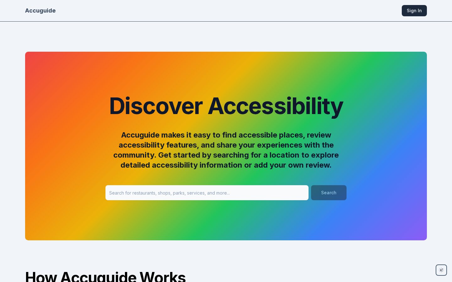 Accuguide Homepage