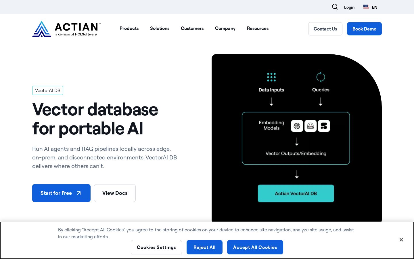 Actian VectorAI DB Homepage