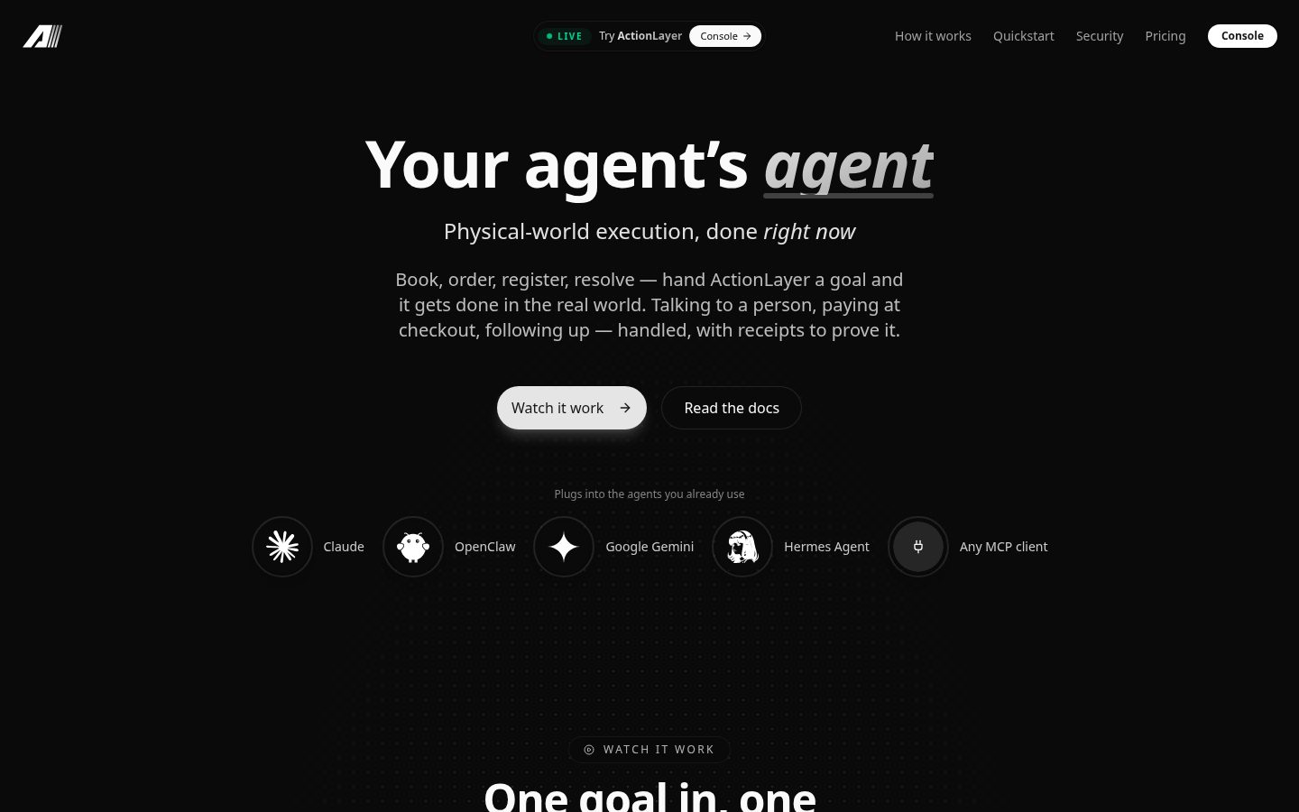 ActionLayer Homepage