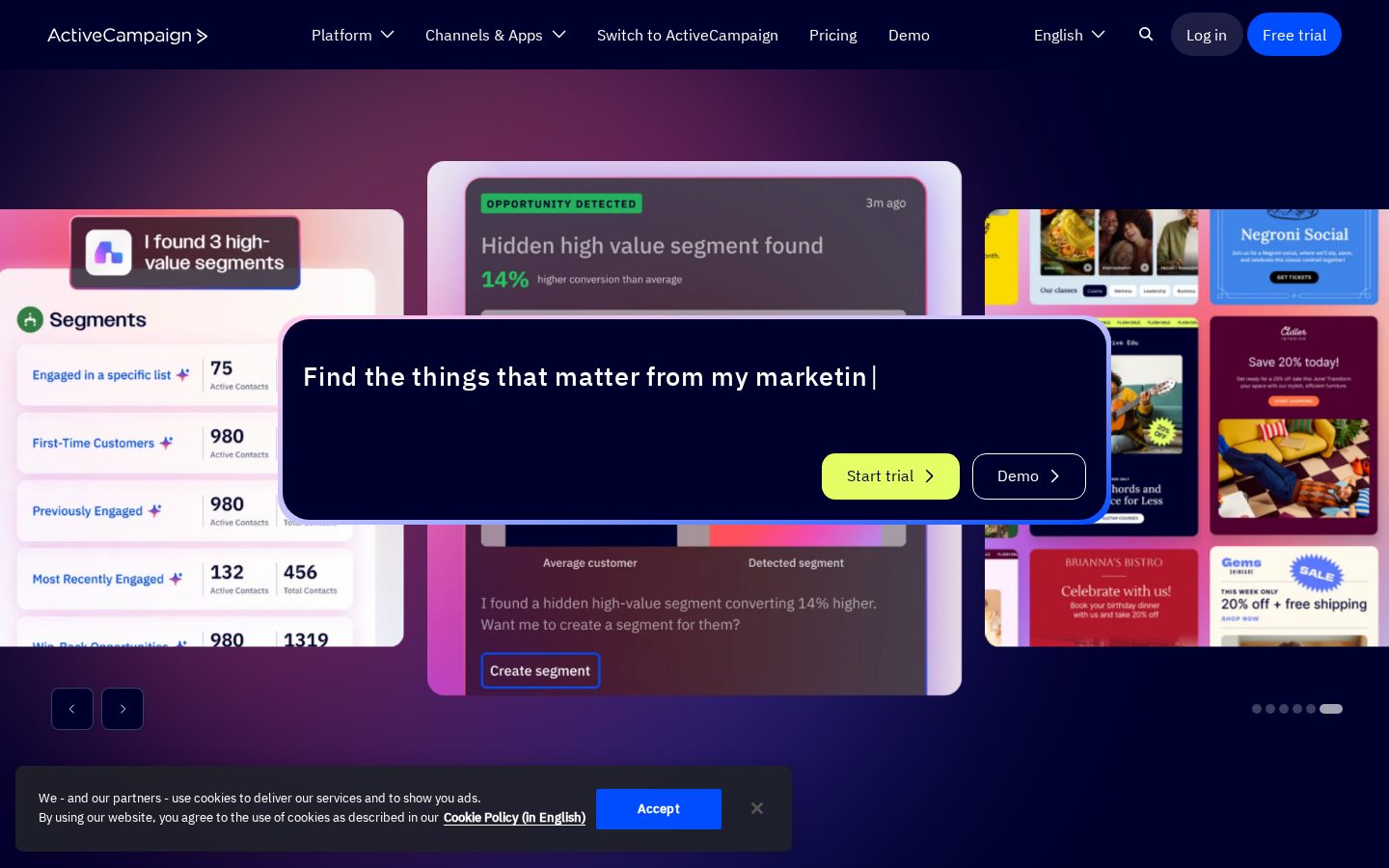 ActiveCampaign Homepage
