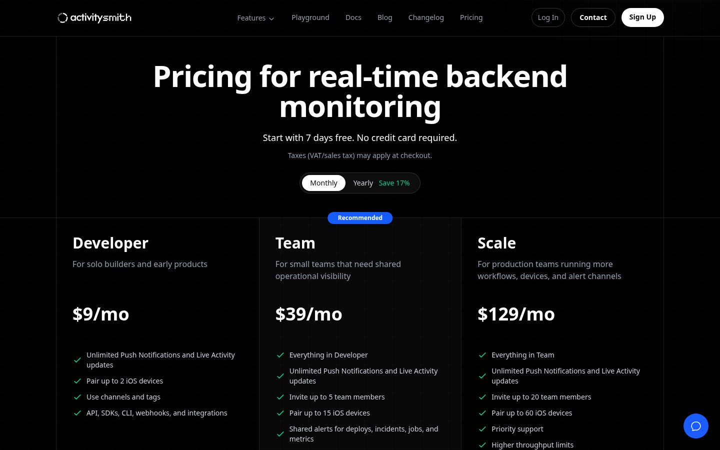 ActivitySmith Pricing
