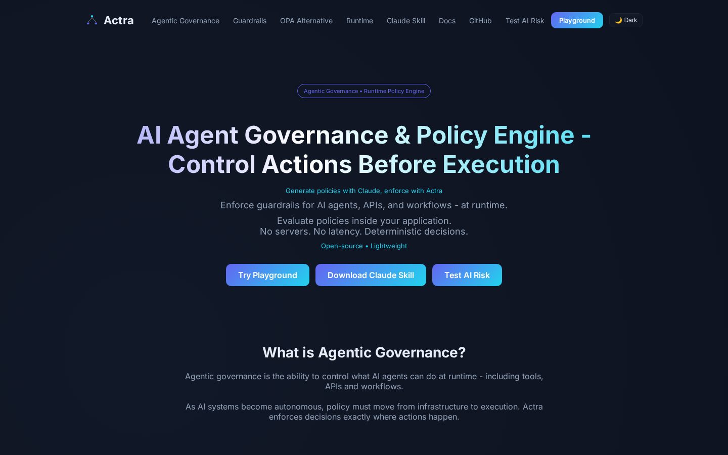 Actra Homepage