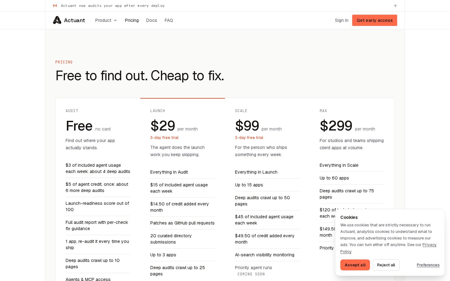 Actuant Pricing
