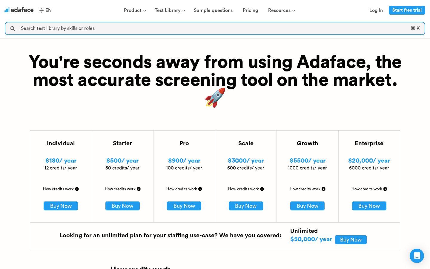 Adaface Pricing