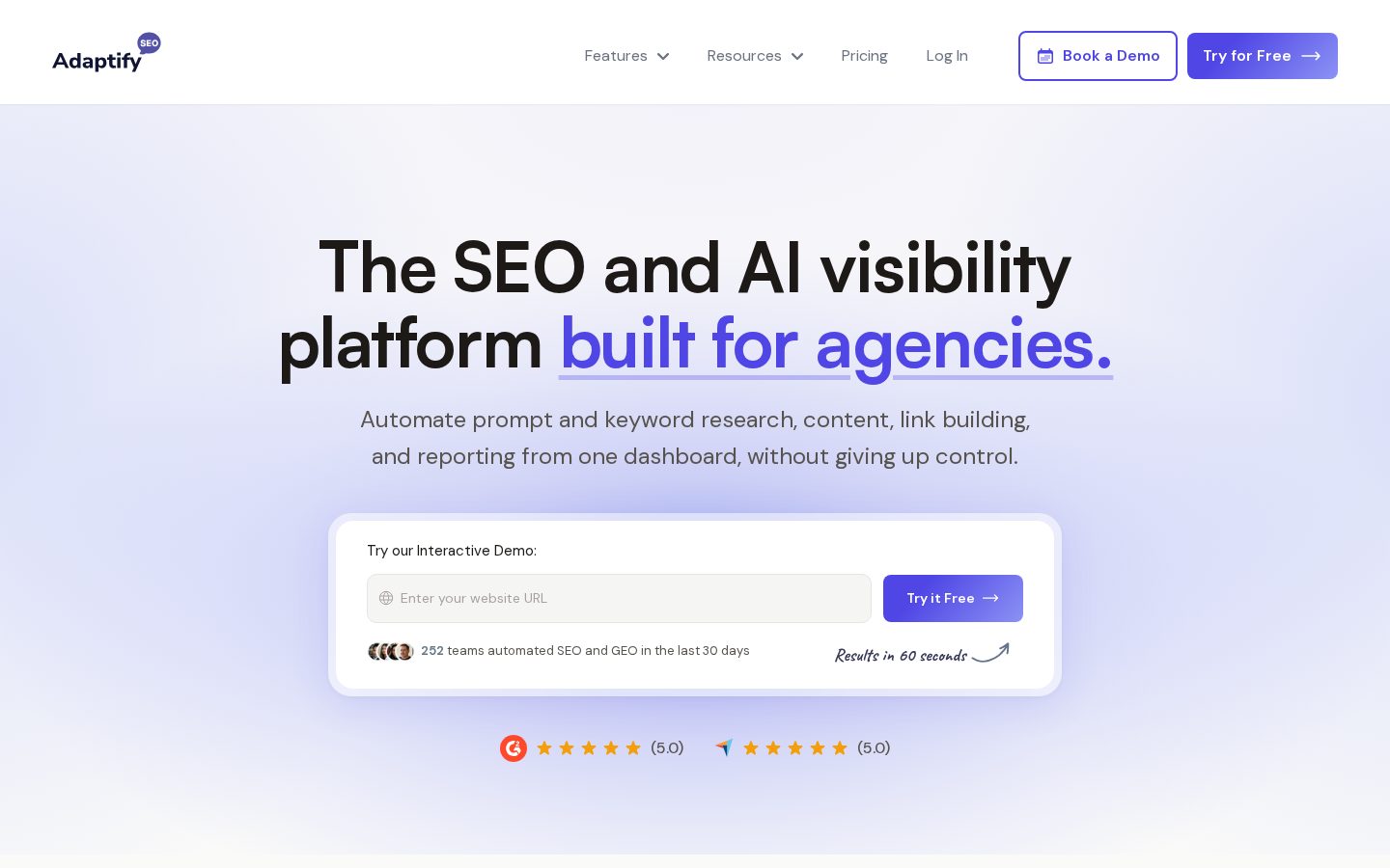 Adaptify Homepage