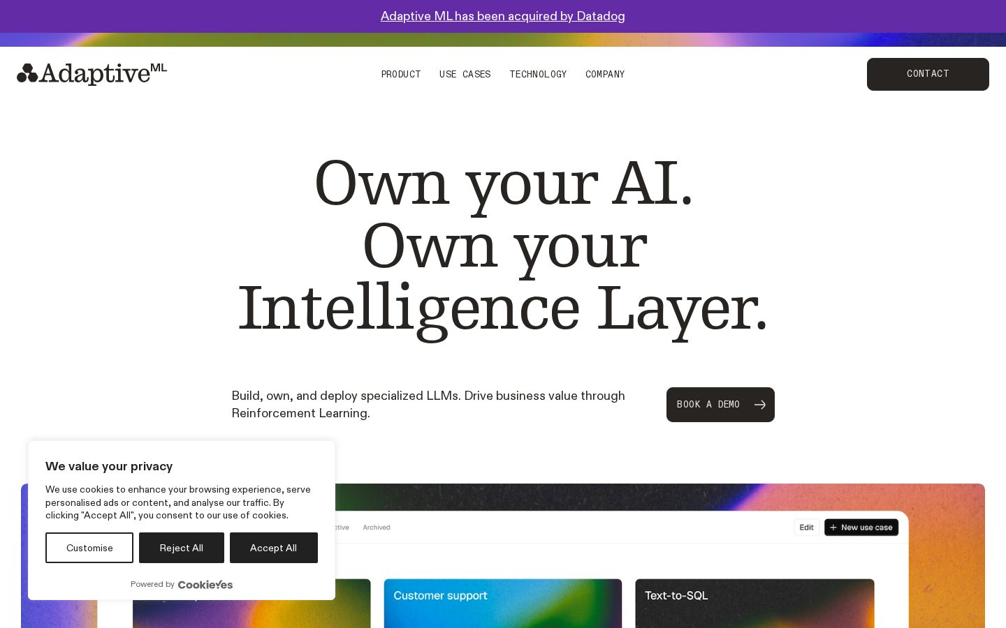 Adaptive ML Homepage