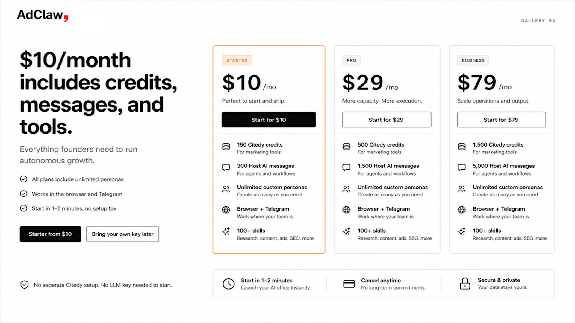 AdClaw Pricing