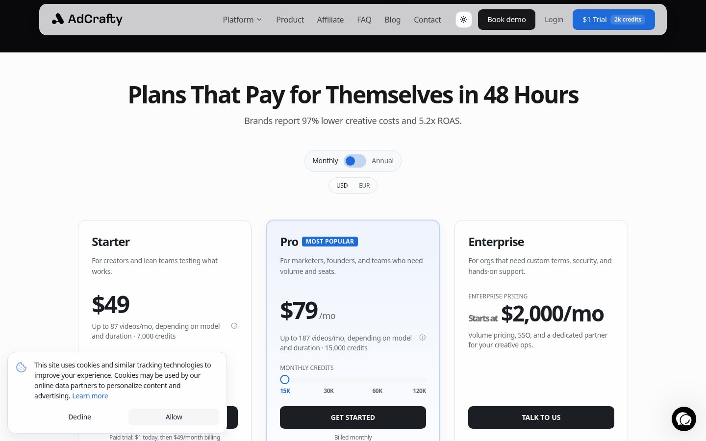 AdCrafty Pricing