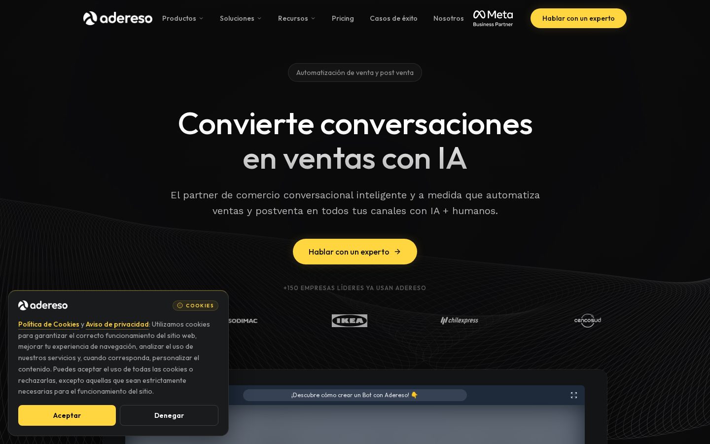 Adereso AI Homepage