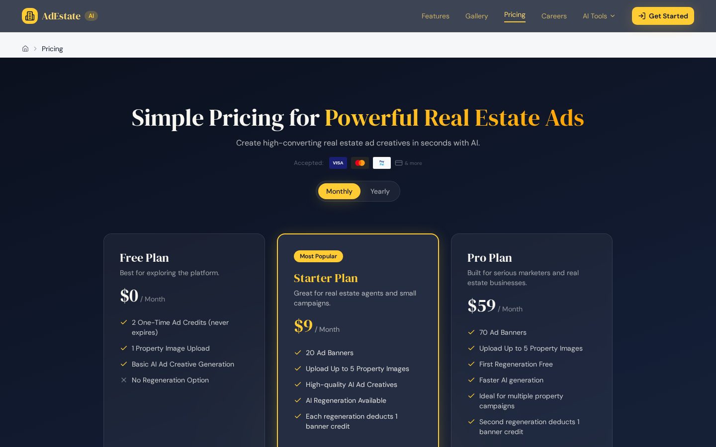 AdEstate AI Pricing