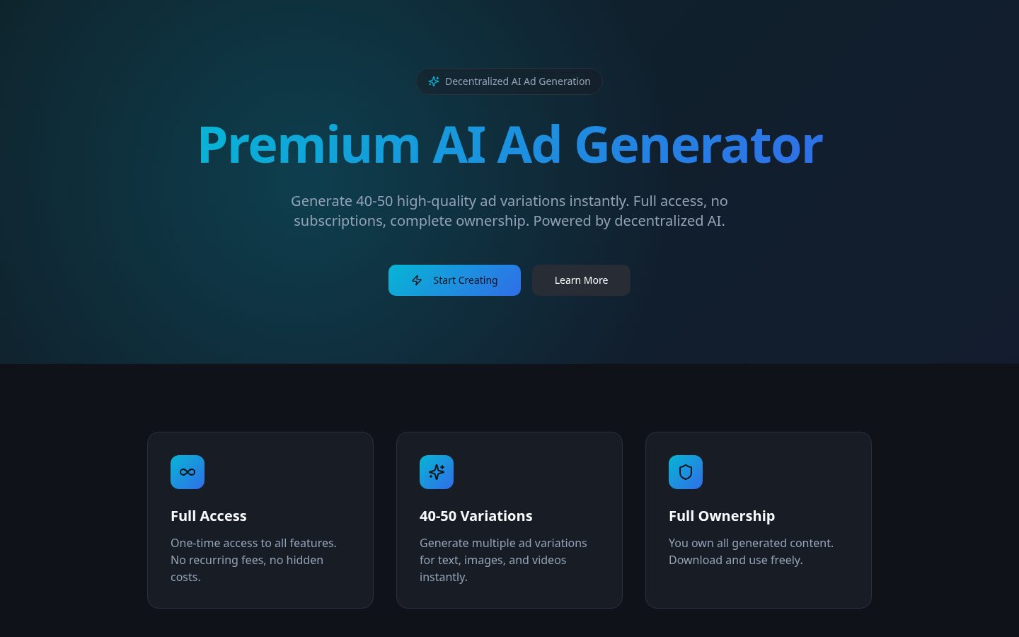 AdGenius Unleashed Homepage