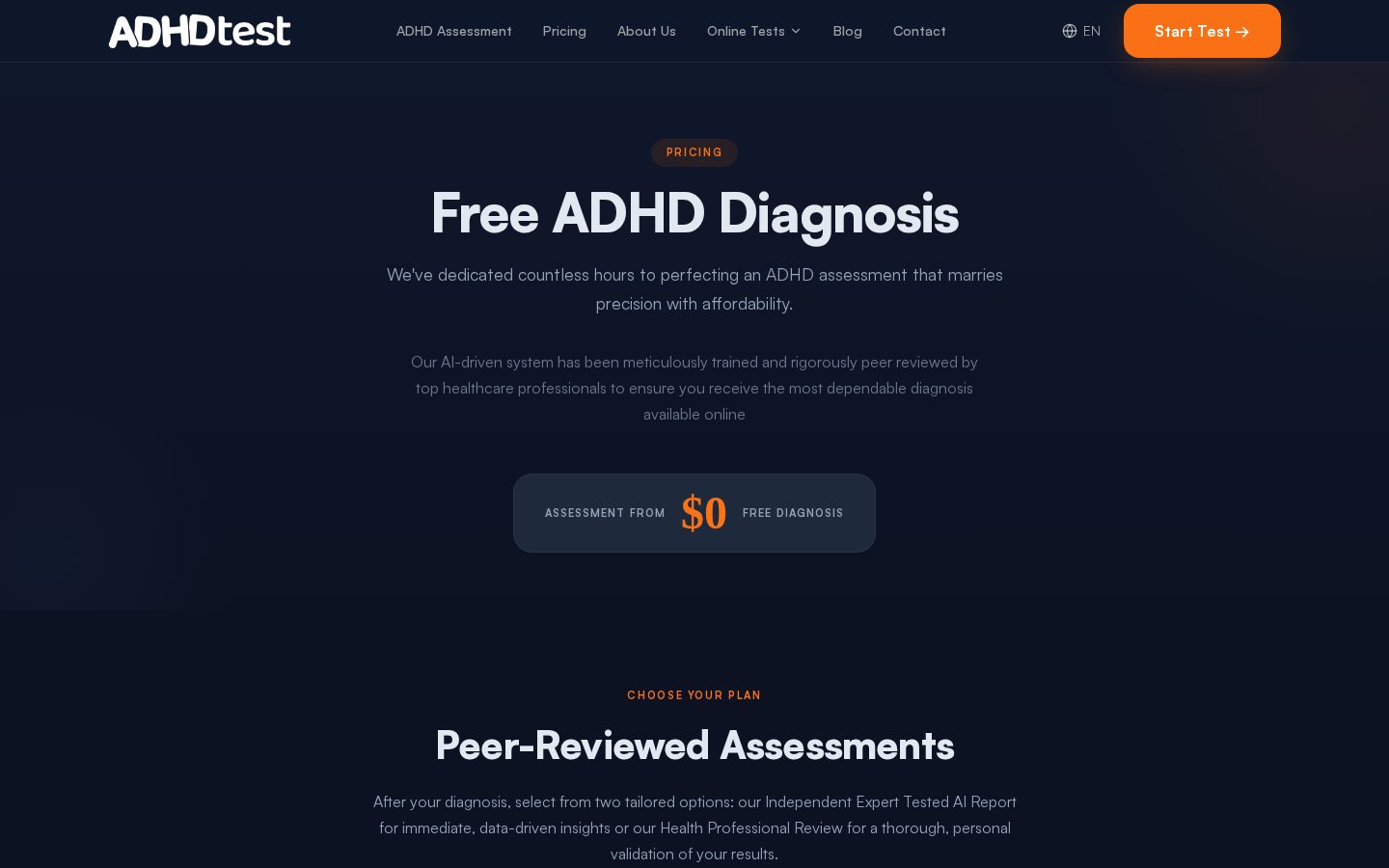 ADHDtest.ai Pricing