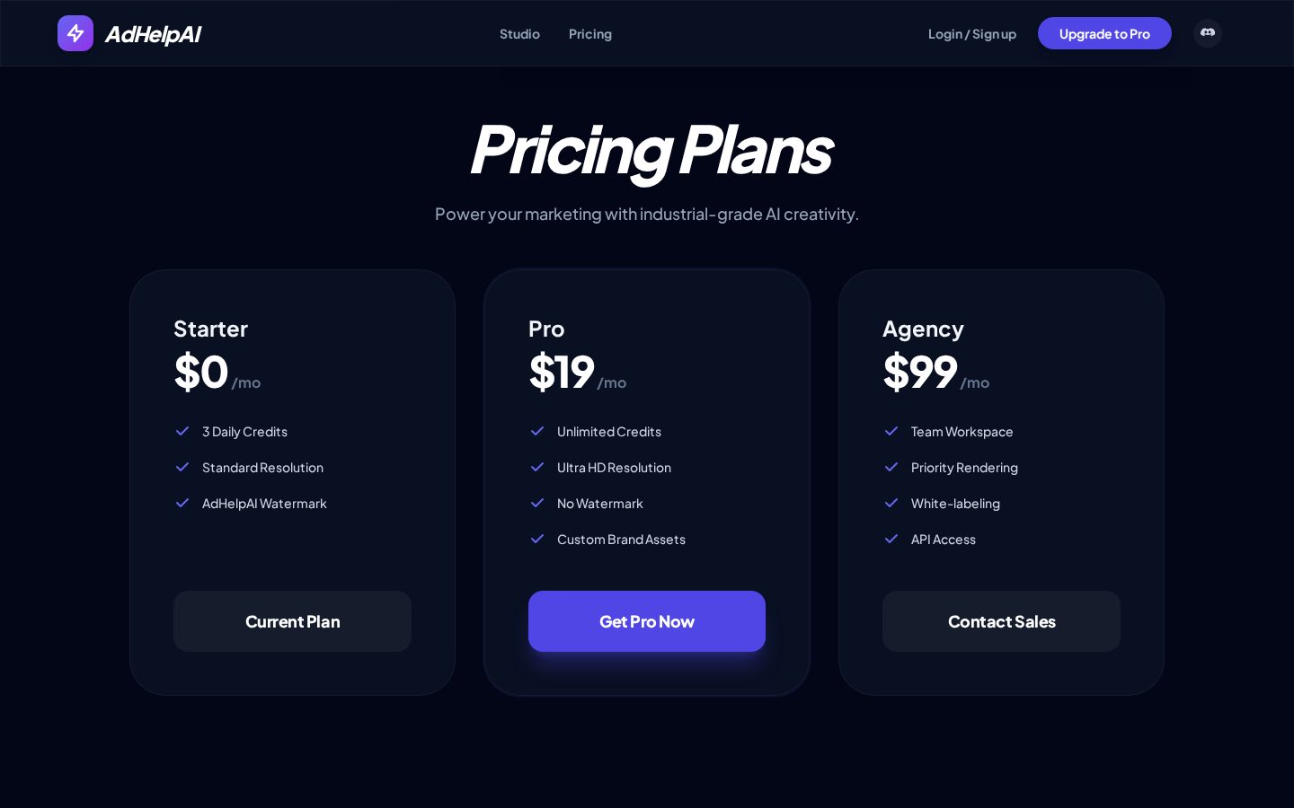 AdHelpAI Pricing