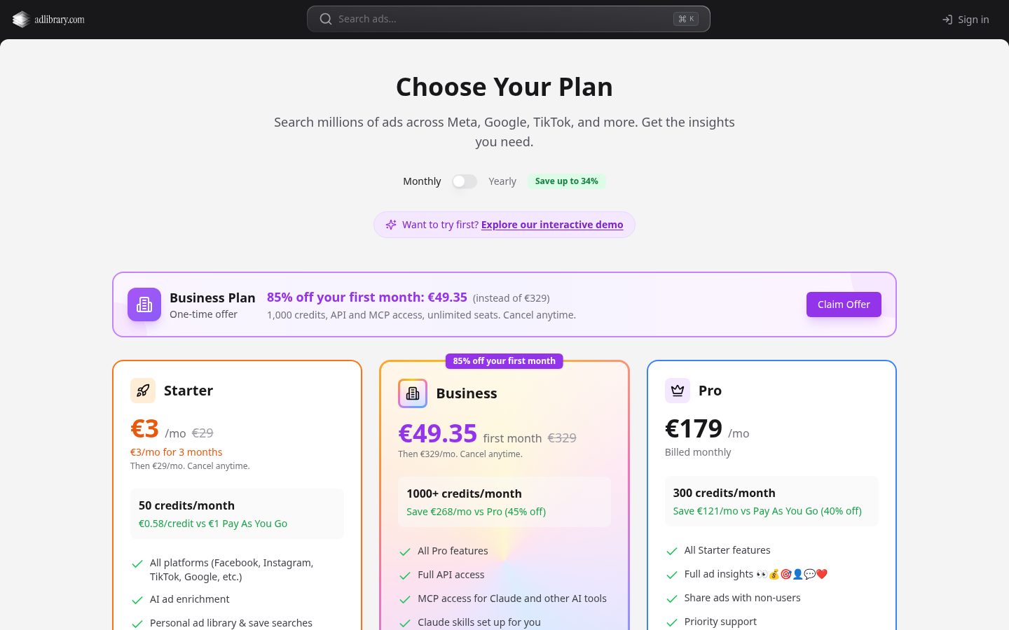 adlibrary.com Pricing
