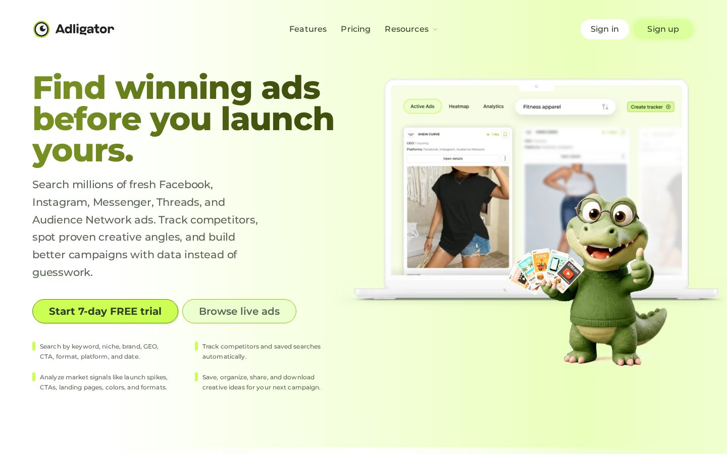 Adligator Homepage
