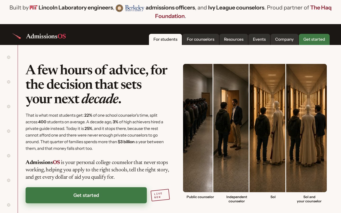 AdmissionsOS Homepage