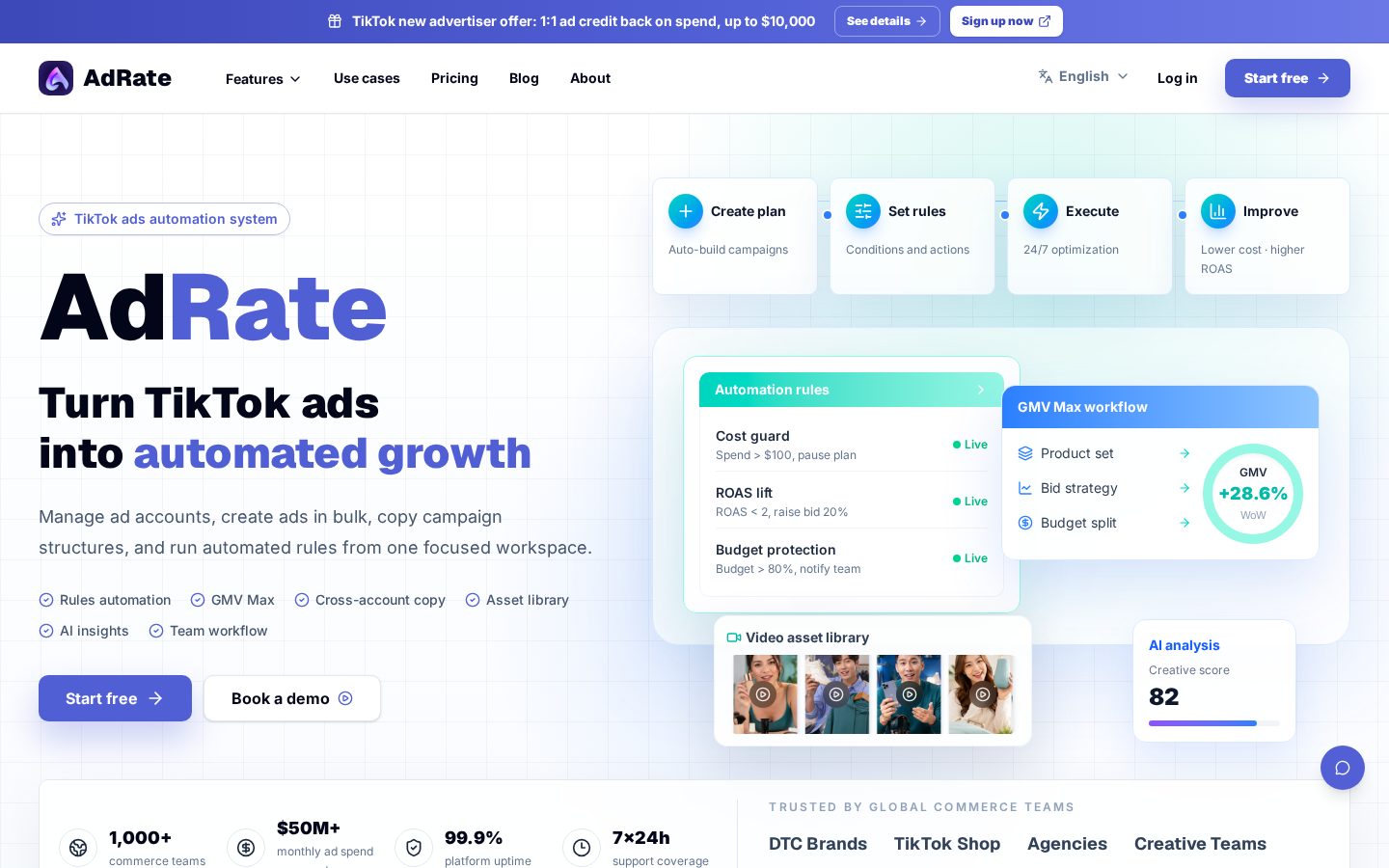 AdRate Homepage